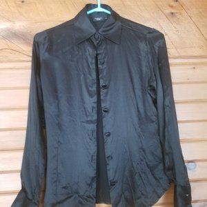 100% Silk Black Blouse